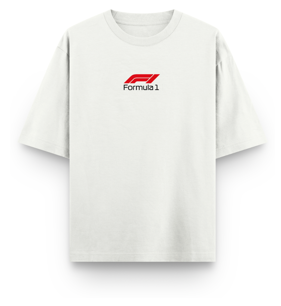 F1 Racing Verstappen | YNGN Iconic | Short Sleeve Oversized Tshirt | Off White