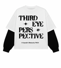 Third Eye Perspective | Long Double Sleeve T-Shirt | White