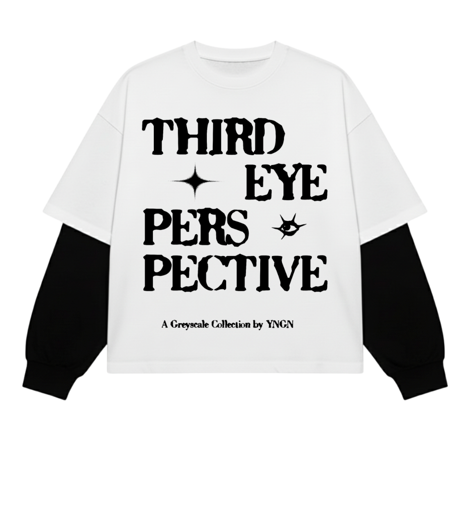 Third Eye Perspective | Long Double Sleeve T-Shirt | White