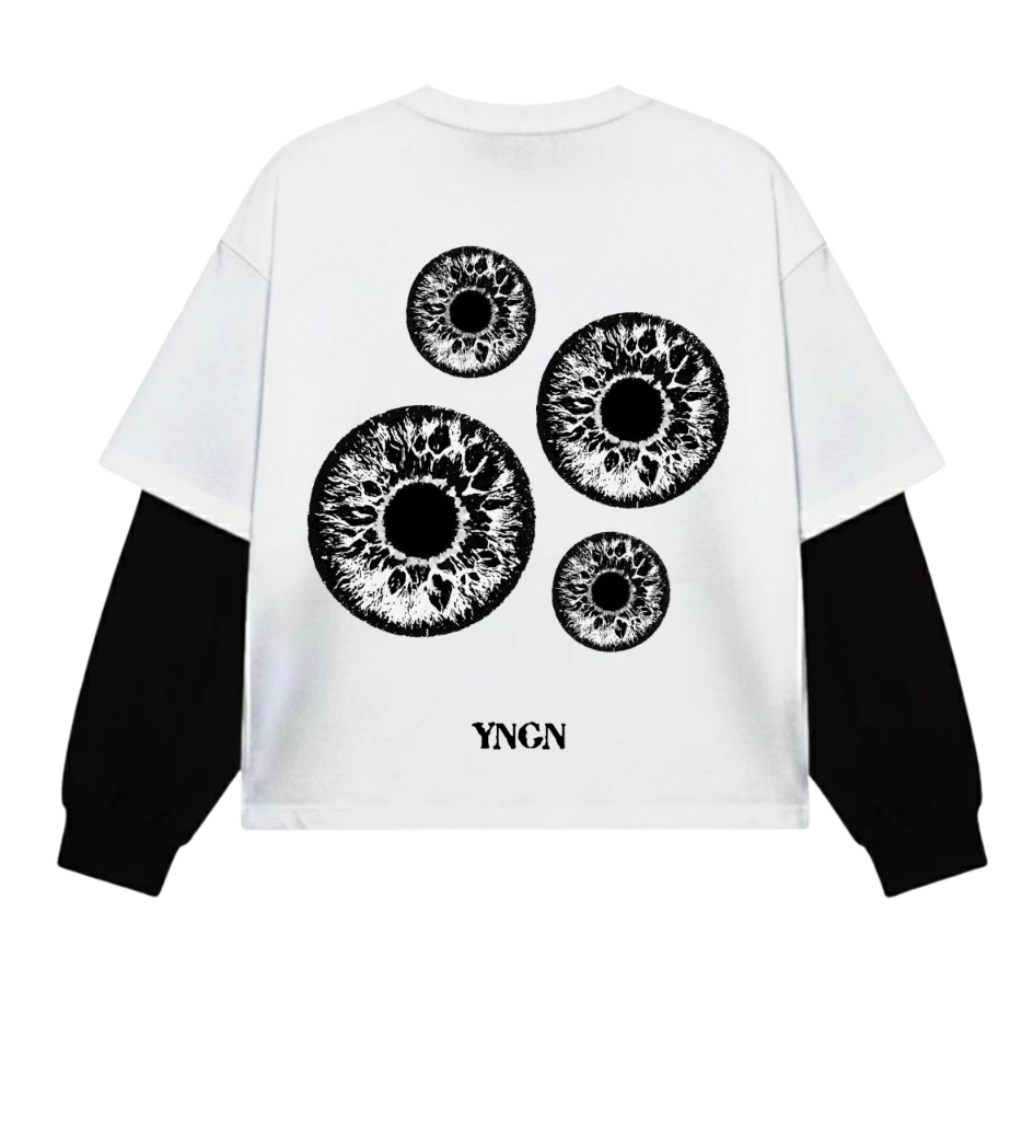 Third Eye Perspective | Long Double Sleeve T-Shirt | White