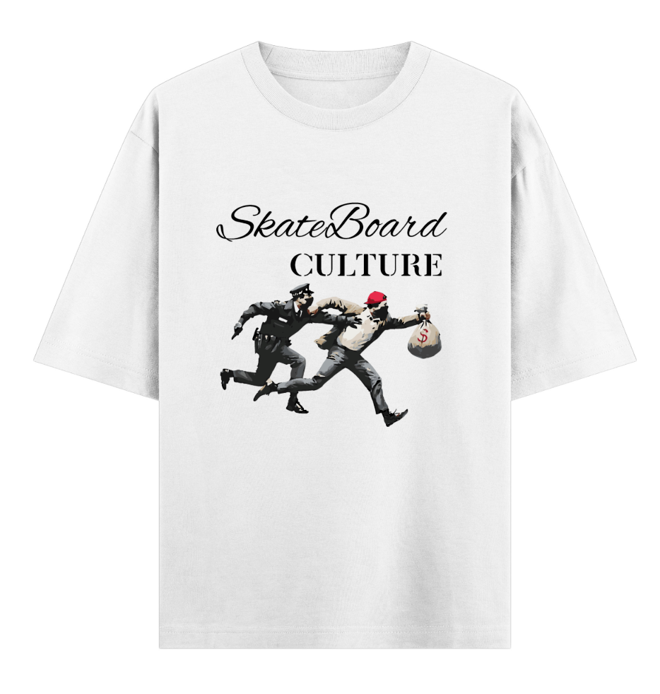 SkateBoard Culture | YNGN Iconic | Short Sleeve Oversized Tshirt | White