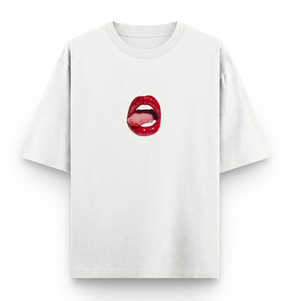 Criss-Cross | YNGN Bold | Short Sleeve Oversized T-shirt | OFF-white