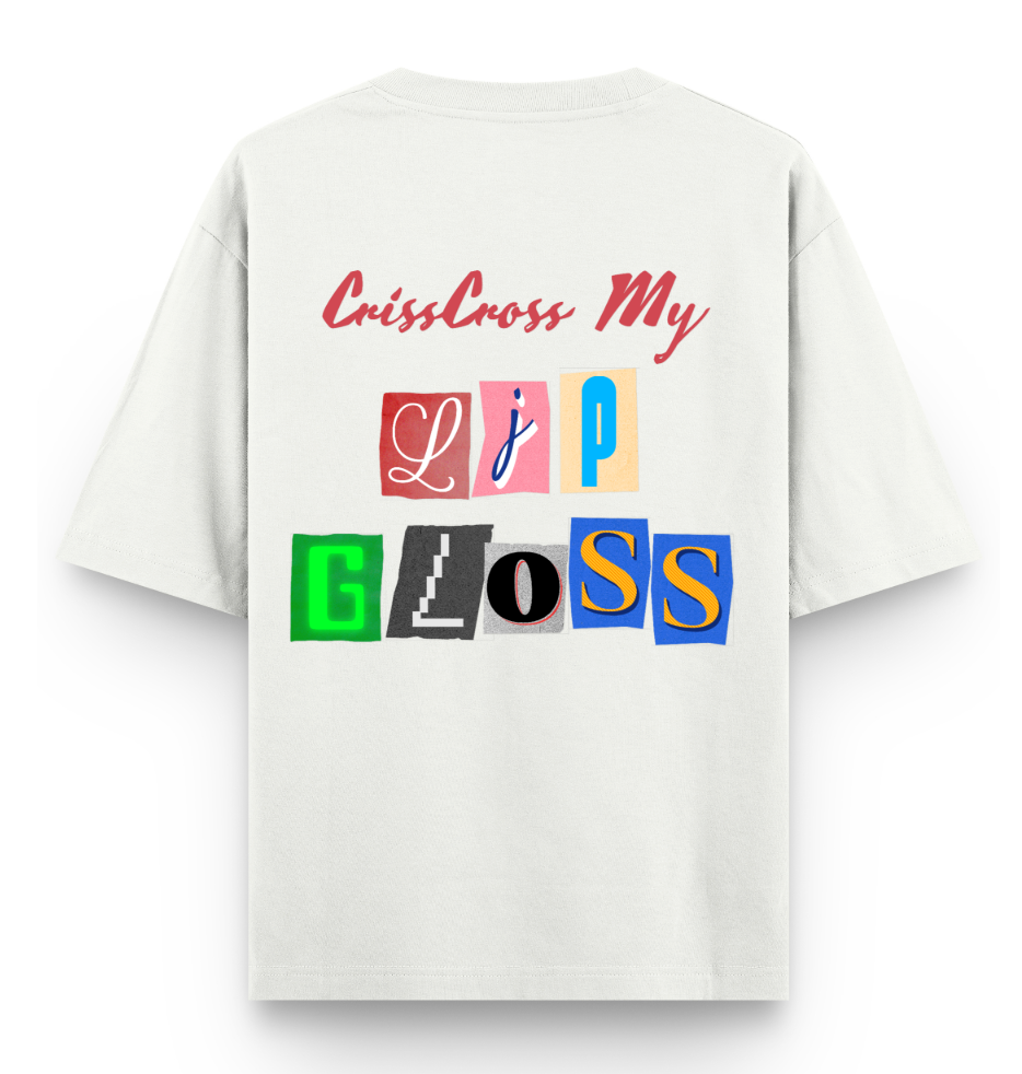 Criss-Cross | YNGN Bold | Short Sleeve Oversized T-shirt | OFF-white