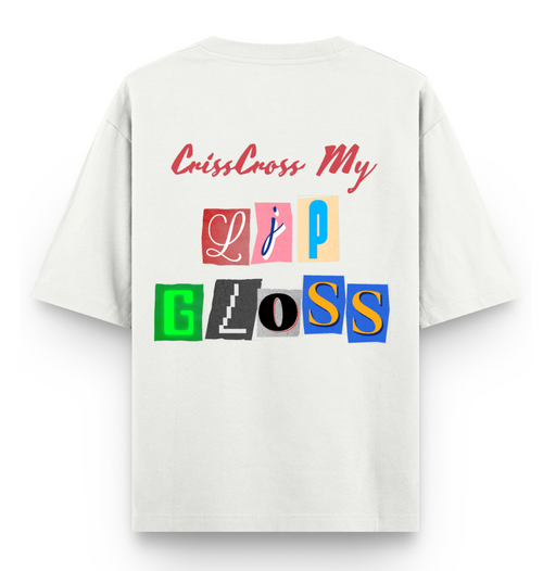 Criss-Cross | YNGN Bold | Short Sleeve Oversized T-shirt | OFF-white