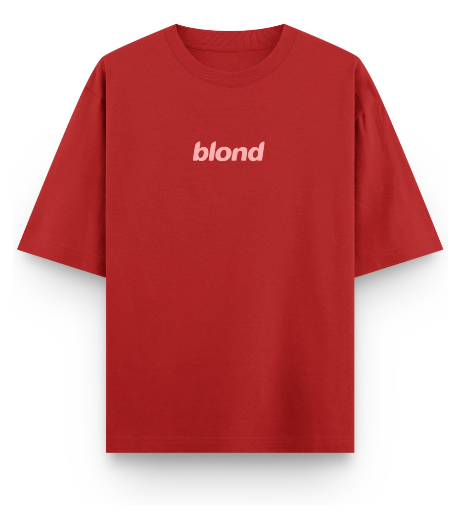 Blond Frank Ocean | YNGN Iconic | Short Sleeve Oversized T-shirt | Red | White