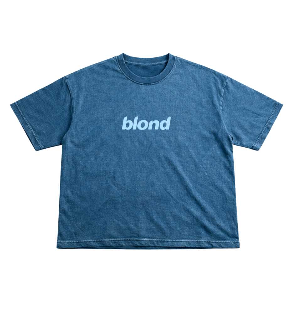 Blond Frank Ocean | YNGN Iconic | Boxy Fit Cropped Oversized Tshirt | Denim Colour