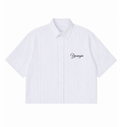 Tulips | YNGN Pretty | Blue Stripped Boxy Oxford Shirt | White
