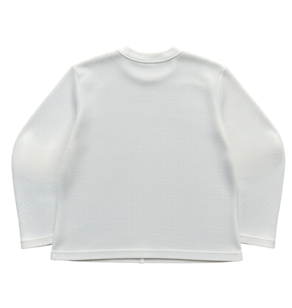 Youngin Originals | Waffle Knit Full Sleeve T- Shirt | White