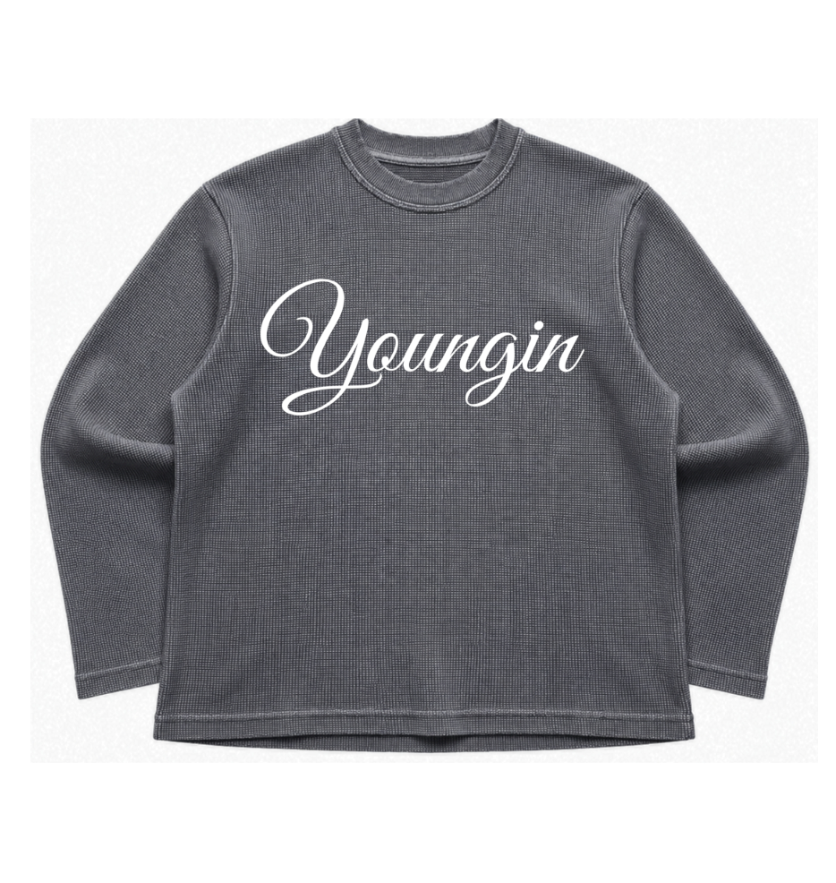 Youngin Originals | Waffle Knit Full Sleeve T-Shirt | AcidWash