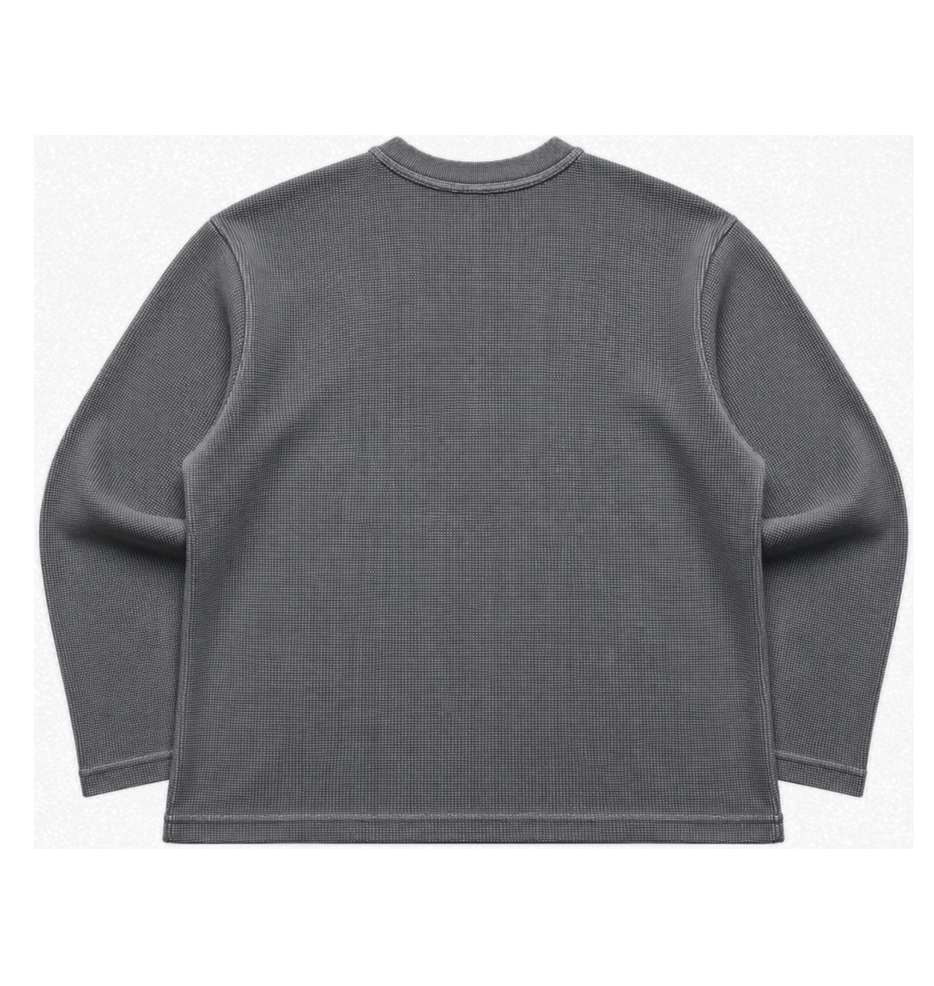 Youngin Originals | Waffle Knit Full Sleeve T-Shirt | AcidWash