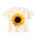 Sunflower | YNGN Pretty | Cropped Boxy Fit T-Shirt | Off White