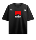 Marlboro F1 Edition | YNGN Iconic | Oversized Short Sleeve T-shirt | Black | White