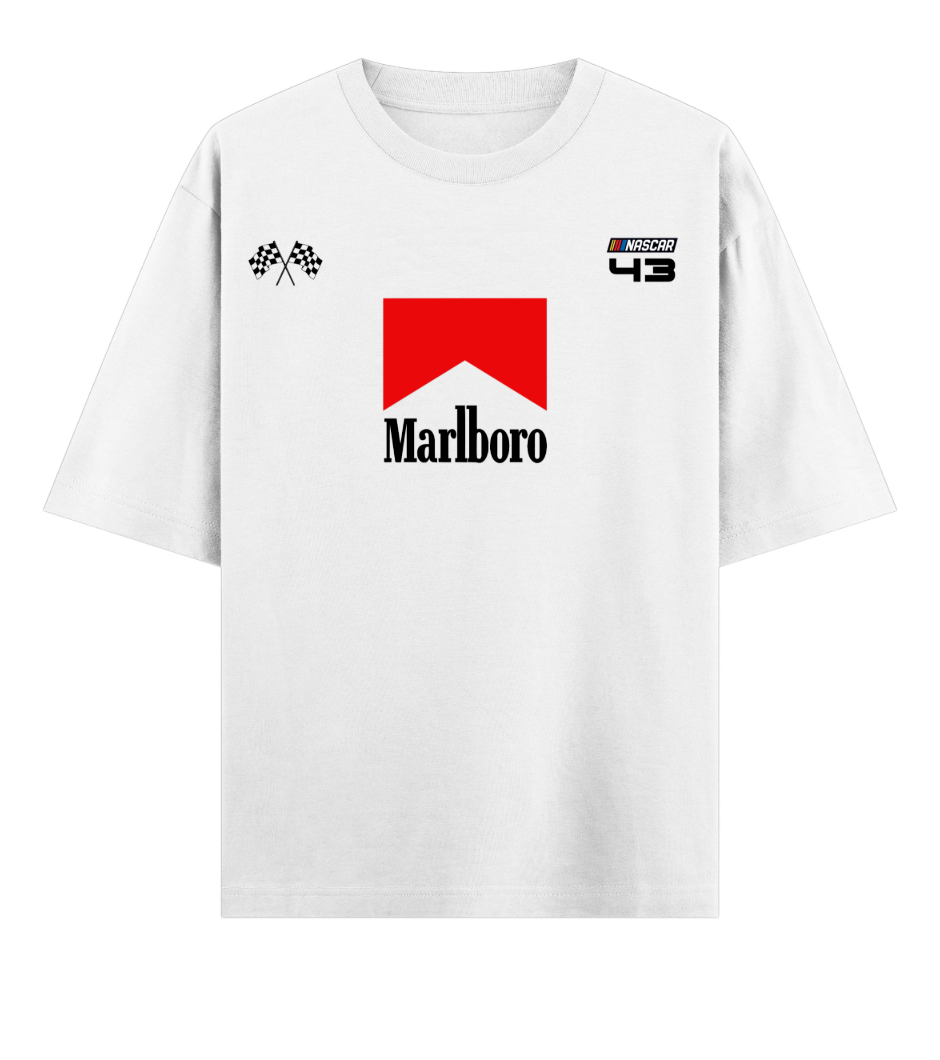 Marlboro F1 Edition | YNGN Iconic | Oversized Short Sleeve T-shirt | Black | White